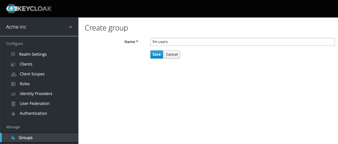 fm keycloak groups create