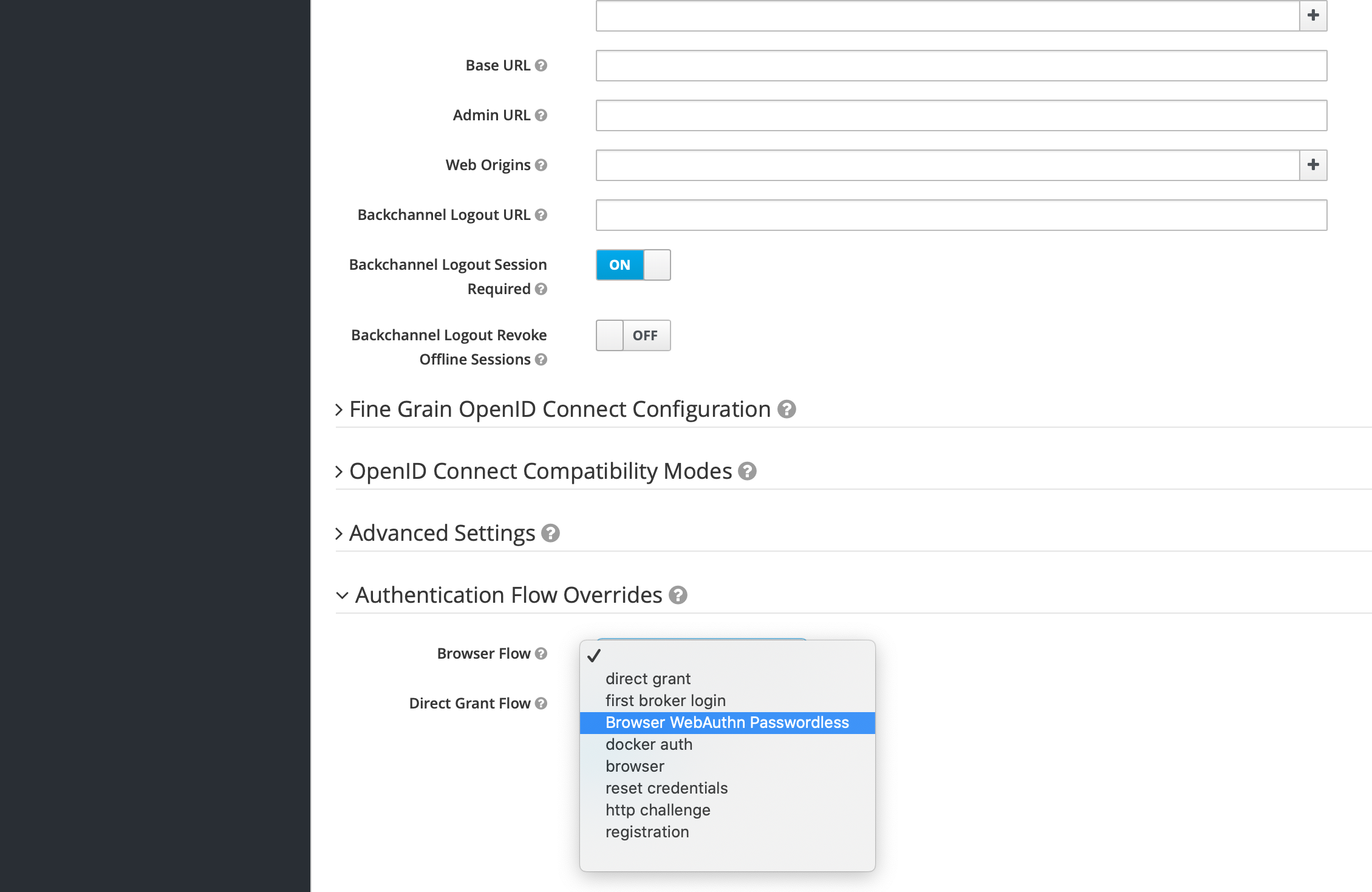 fm keycloak flow override