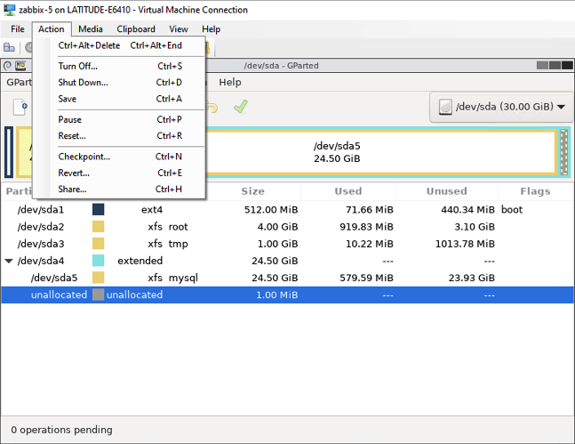 zabbix 5 appliance connection refused 20