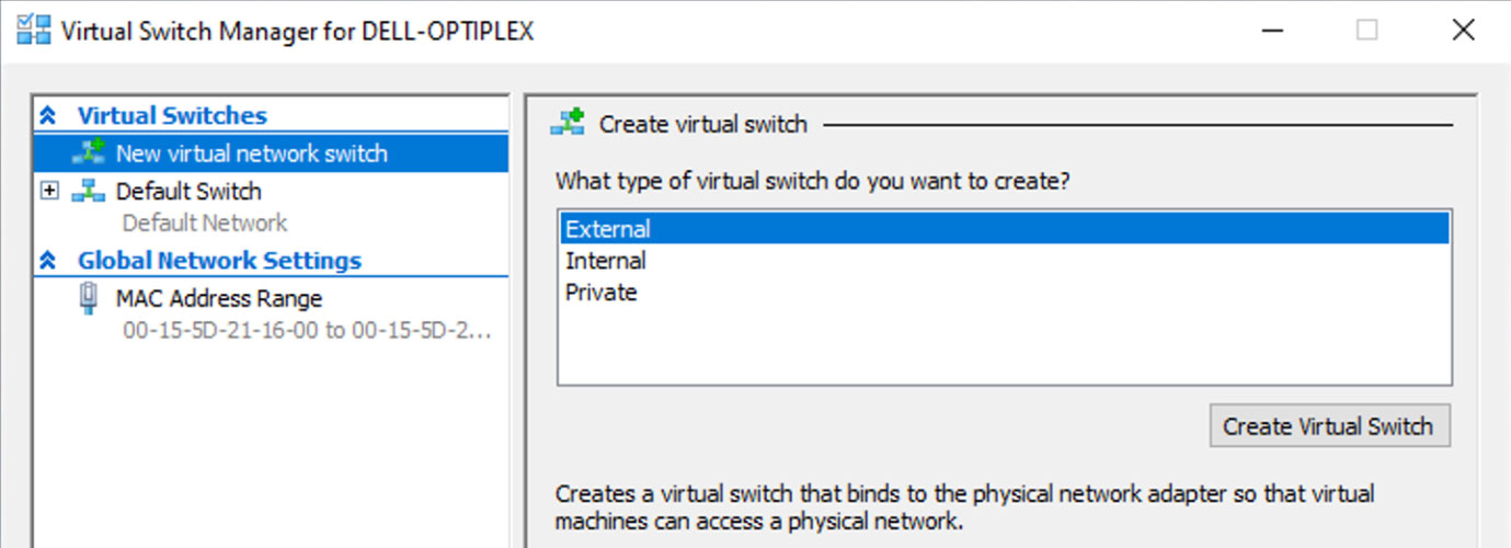 Create Virtual Switch